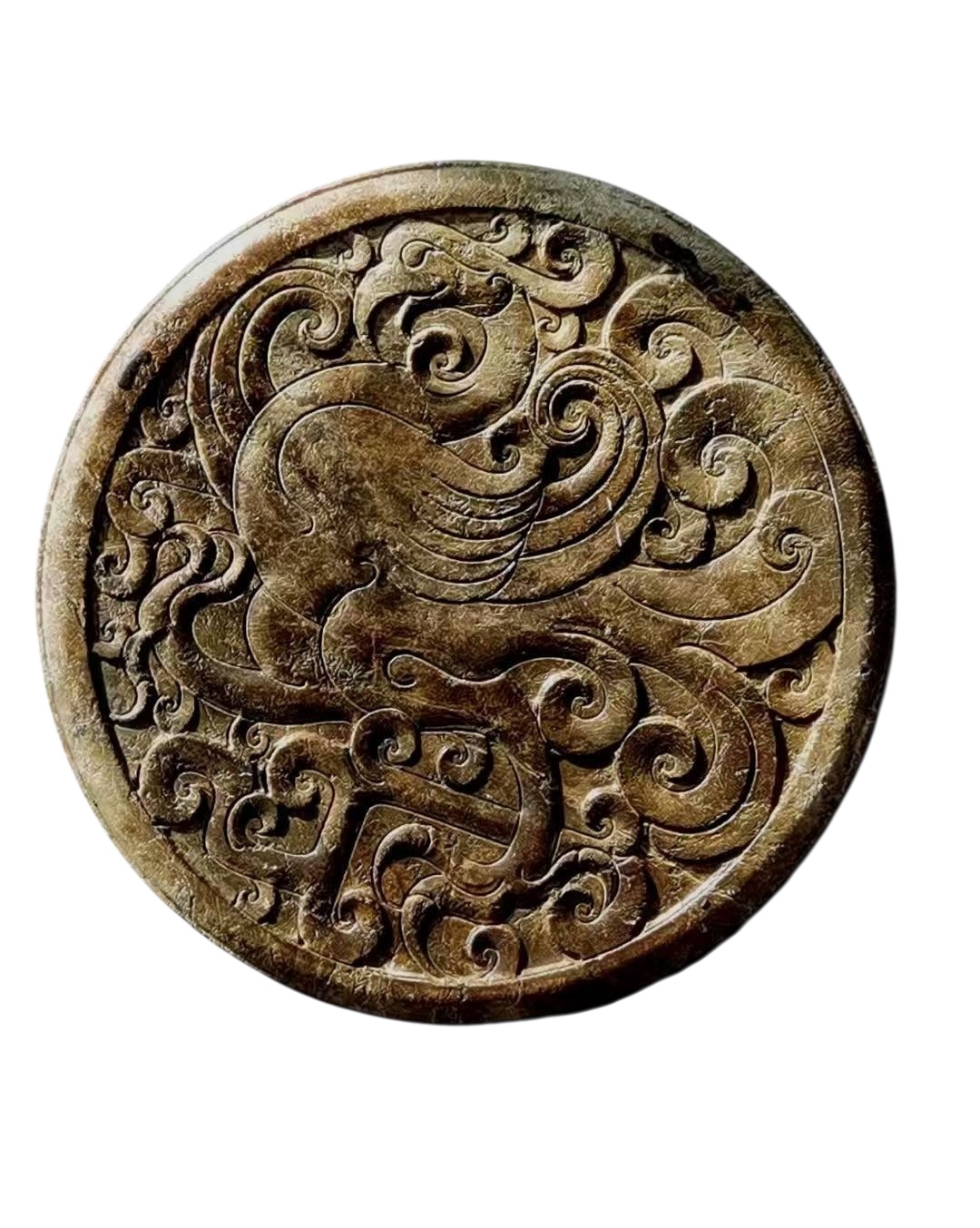 西汉 凤鸟玉盖盒